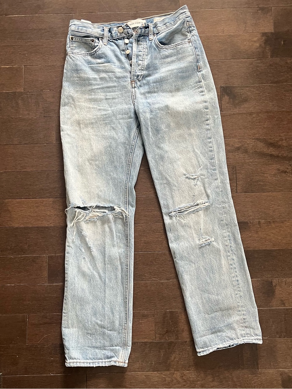 Denim Forum Light Blue High-Rise Loose Jeans
